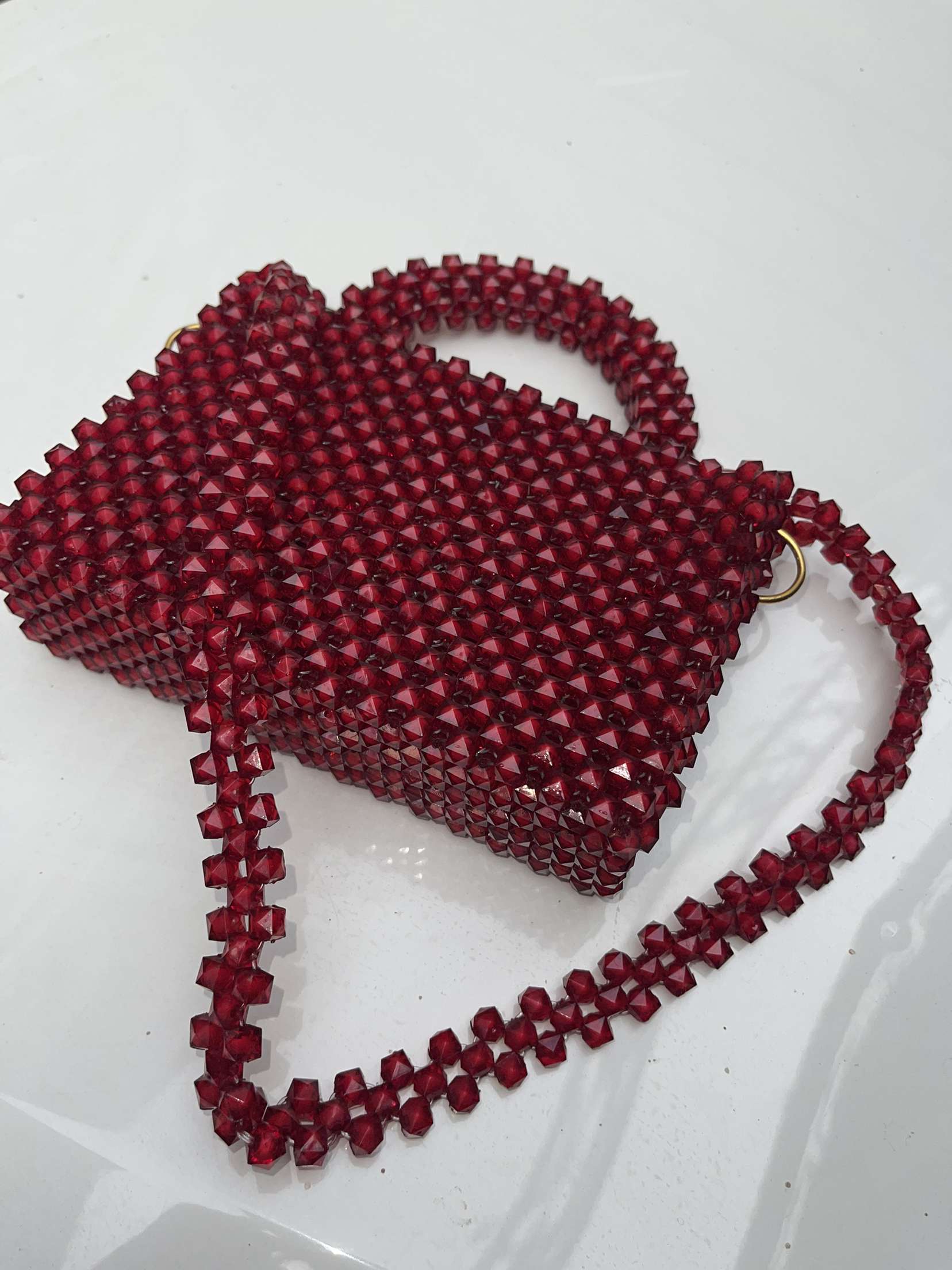 Red crystal Handbag