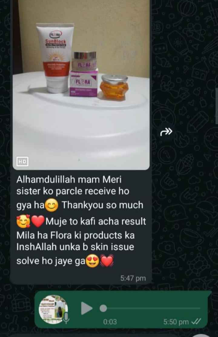 Customer feedback after use Flora international harble prudcts 1