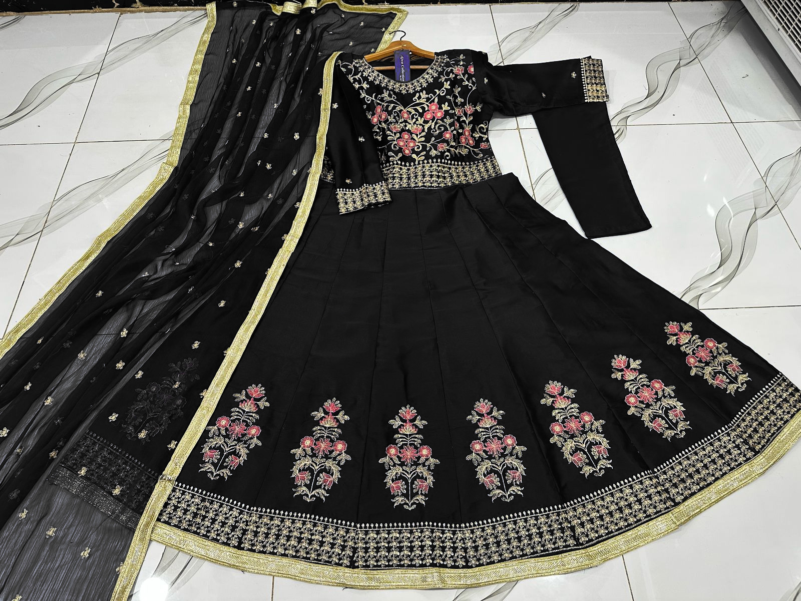 Heavy embroidered maxi