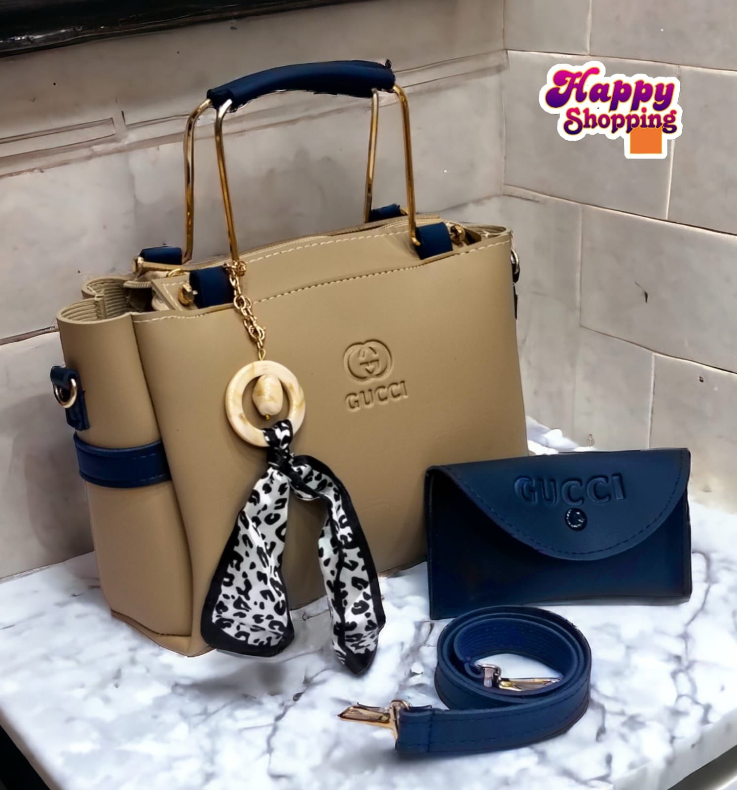 🎀 Gucci 2Pcs Bag Set for Girls With Imported Keychain 🎀