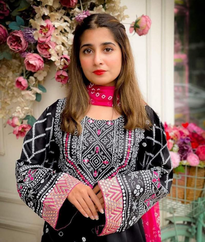 3 Pcs Women's katan Silk printed Suit