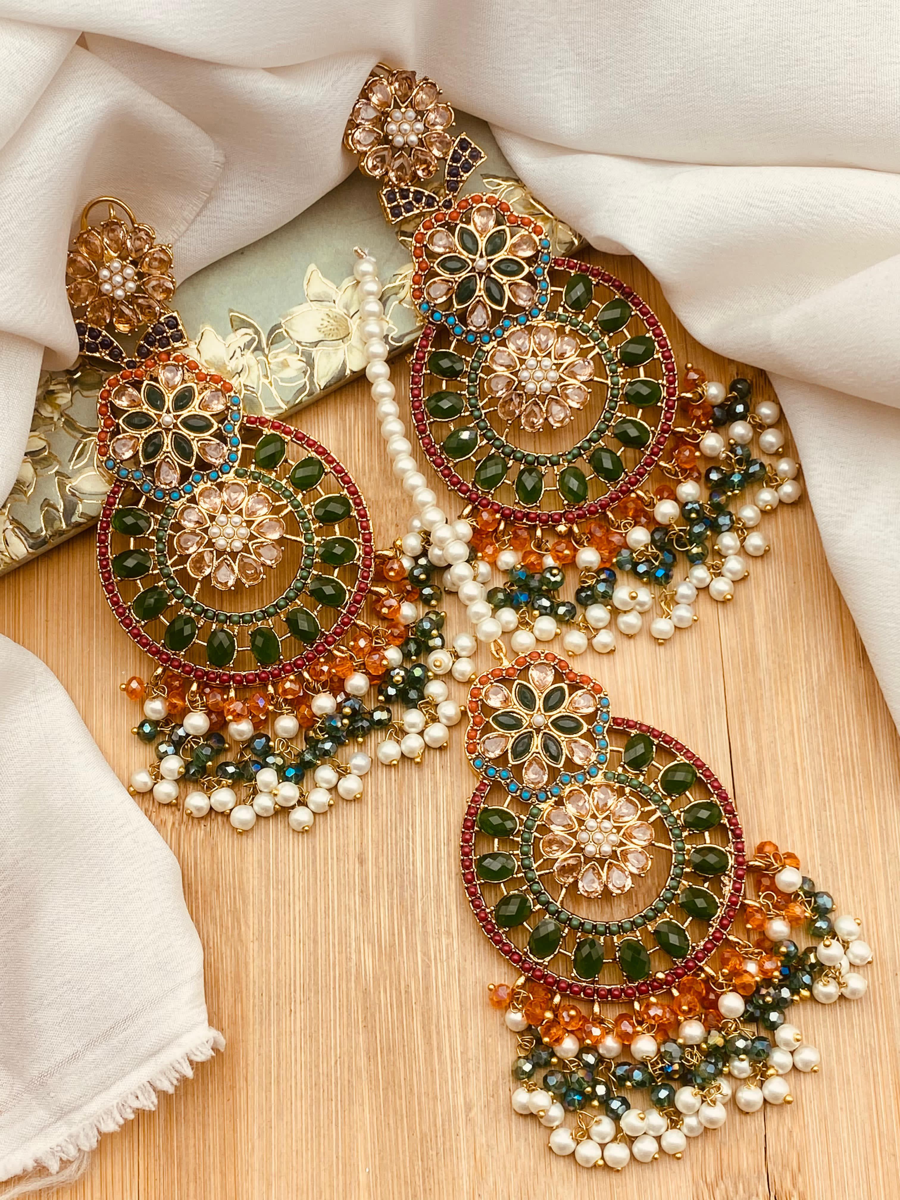 Nauratan Teeka & Earrings