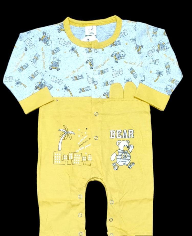 Stiched denim printed