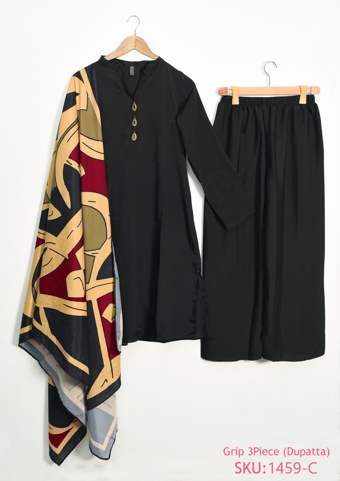 Grip 3 piece shirt & trouser with Dupatta