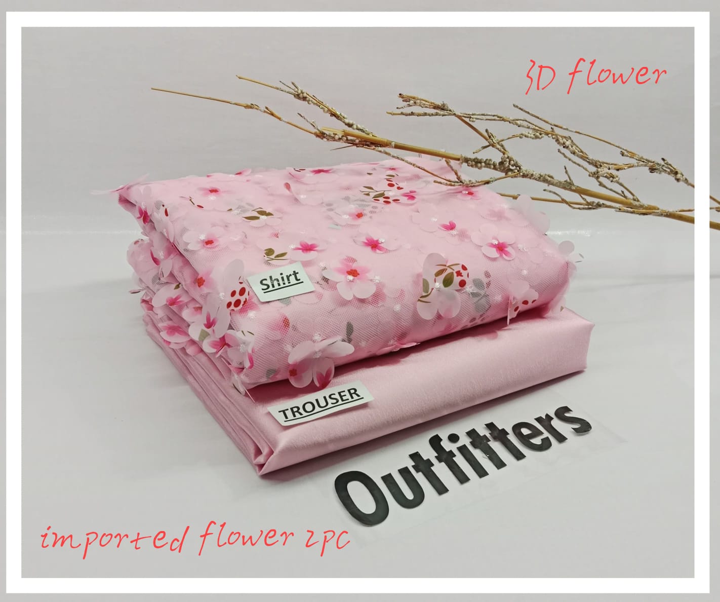 3d Imported flower 2pc
