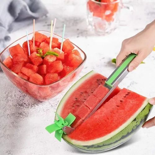 Watermelon Cutter Fruit Green Slicer,