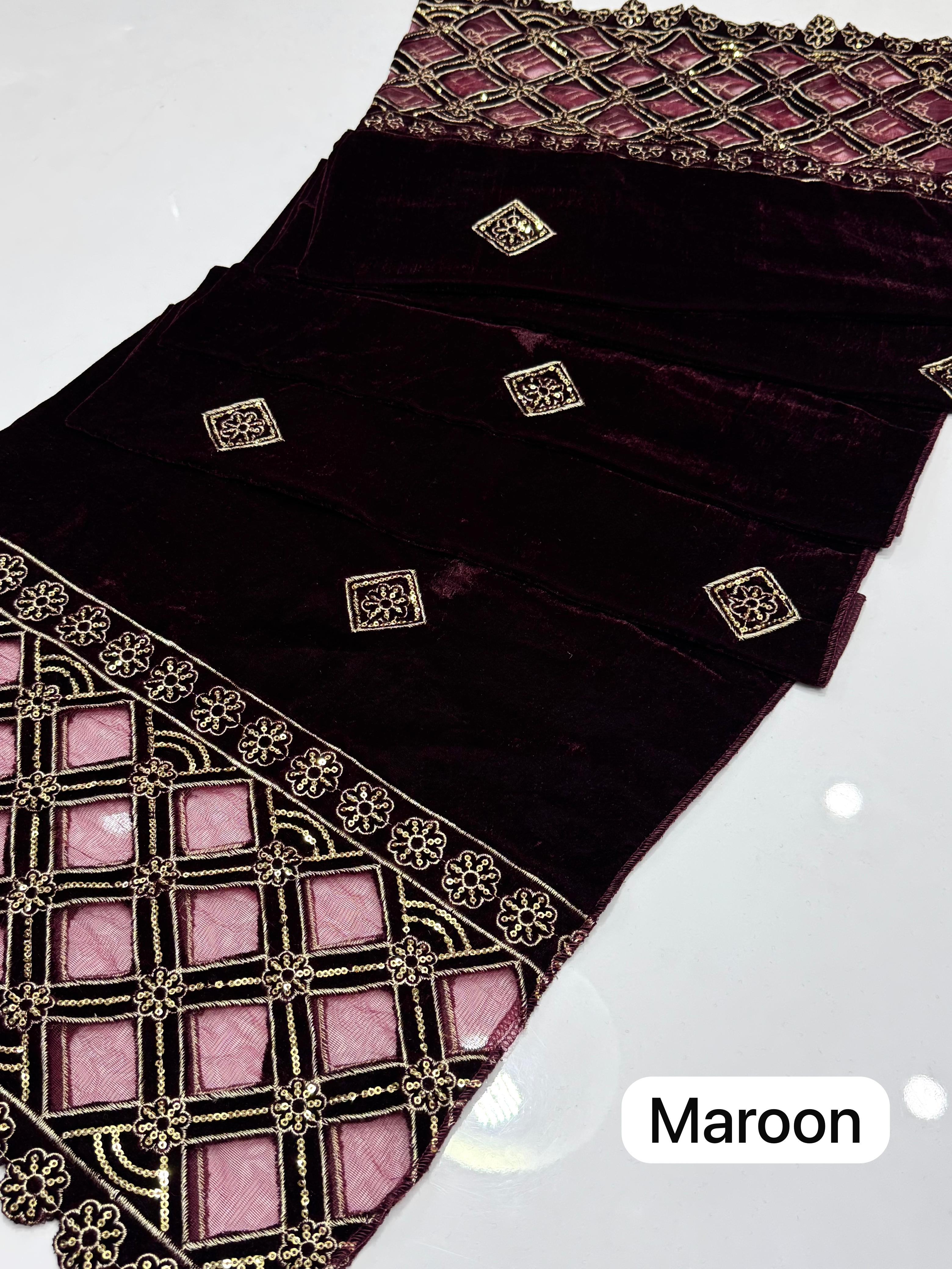 Cutwork Velvet Shawls