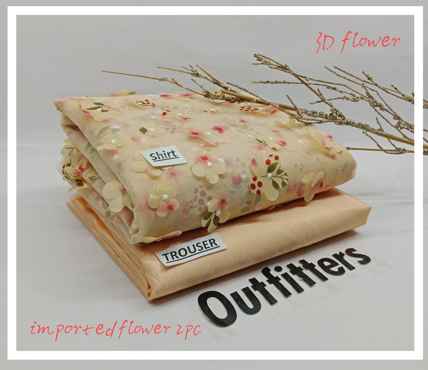 3d Imported flower 2pc