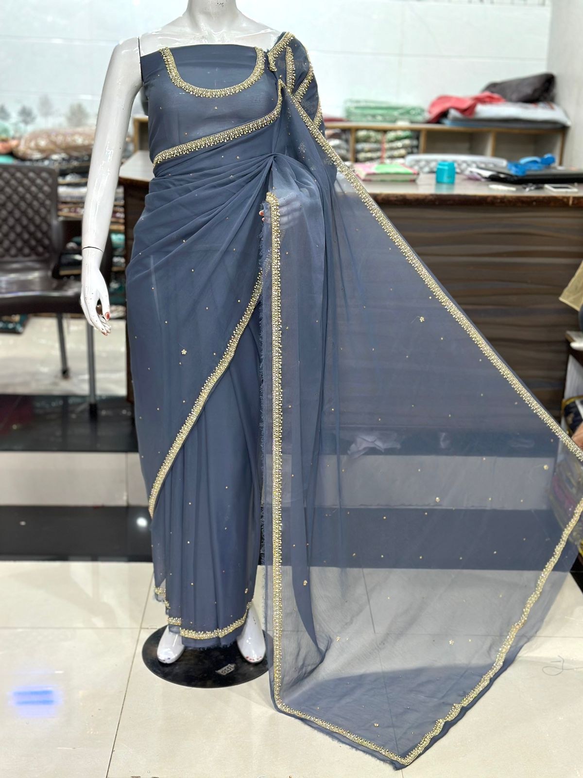 Chiffon HANDWORK Saree 1