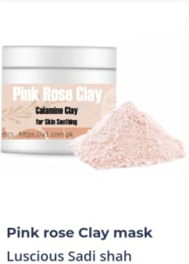Pink rose clay mask