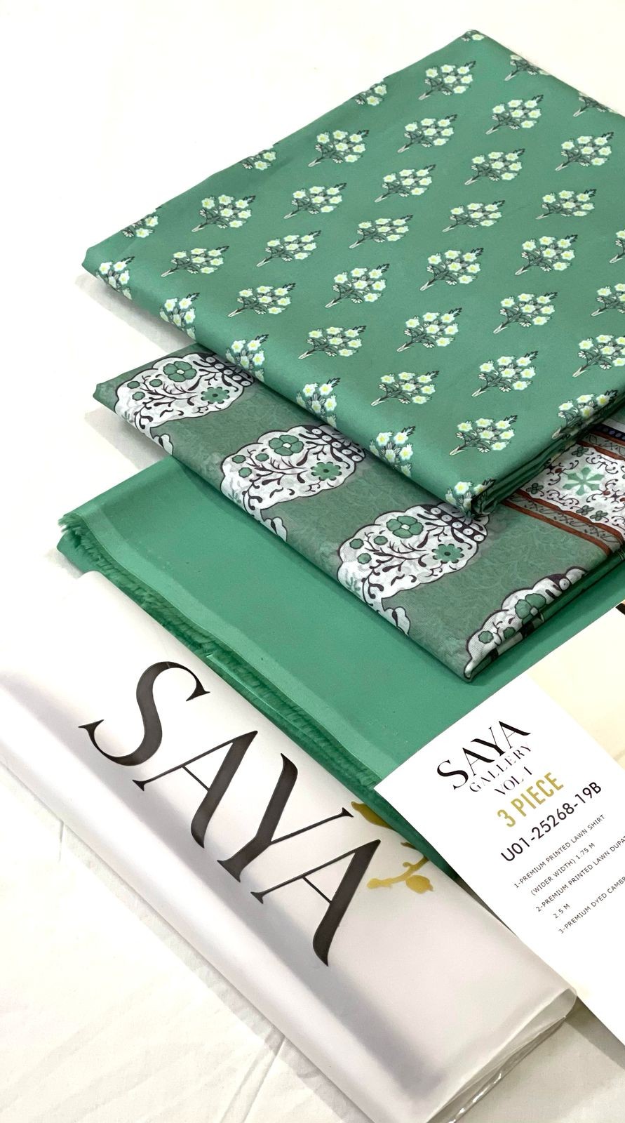 Saya 💯 Original 3pc Printed Lawn Collection