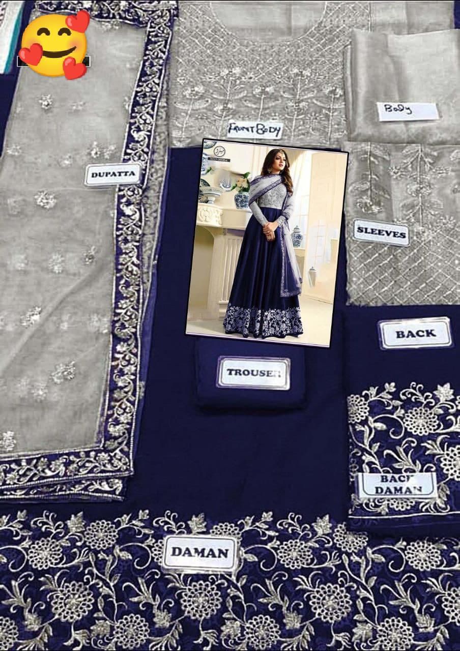 *PRESENTING IMROZIA BRAND LUXURY OUTFIT IN MAXI STYLE* chiffon party wear unstitched   * body: Fully