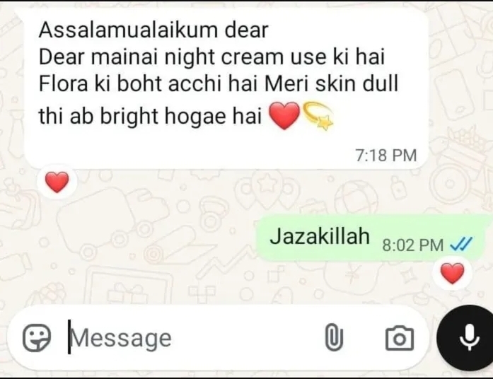 Customer feedback after use Flora international harble prudcts