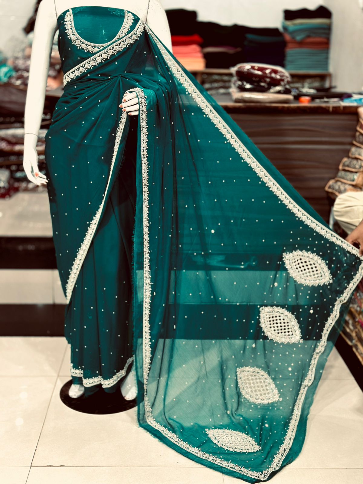 Chiffon HANDWORK Saree 💞