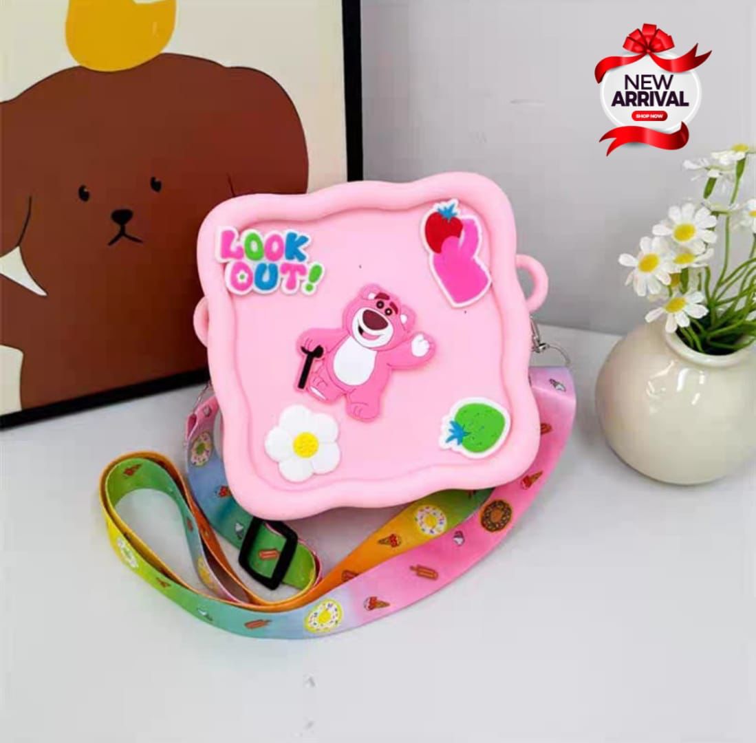 3dkids silicone bags with long chain