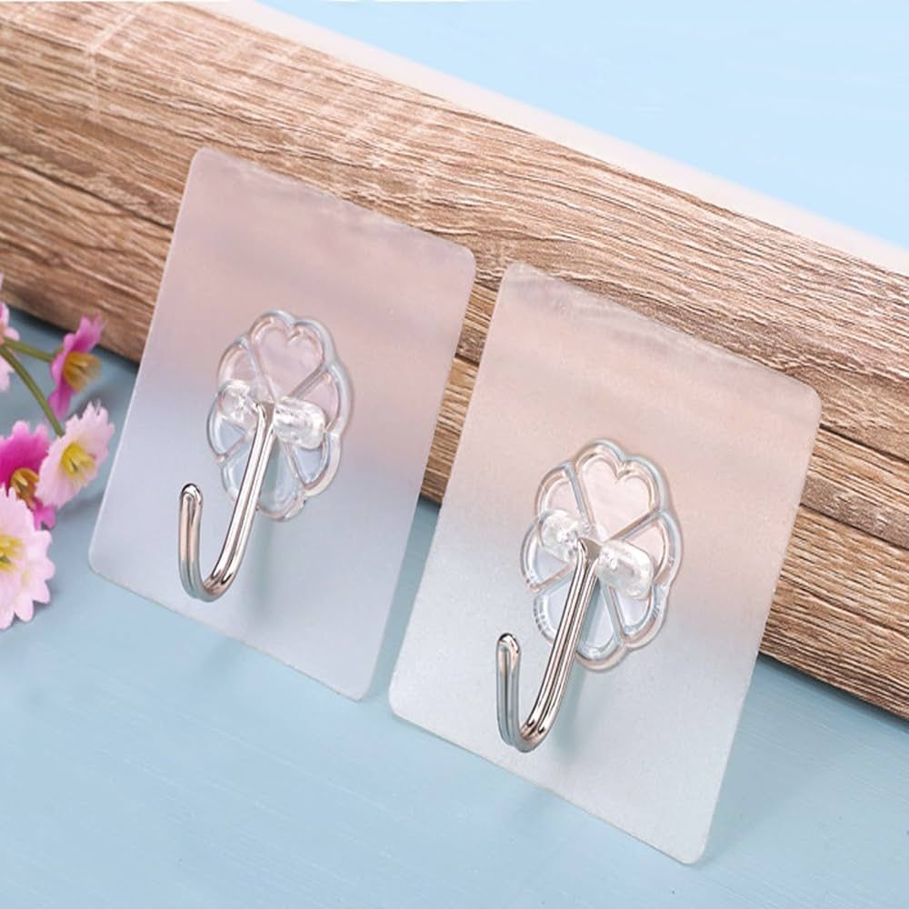 Adhesive Transparent Metal Hooks