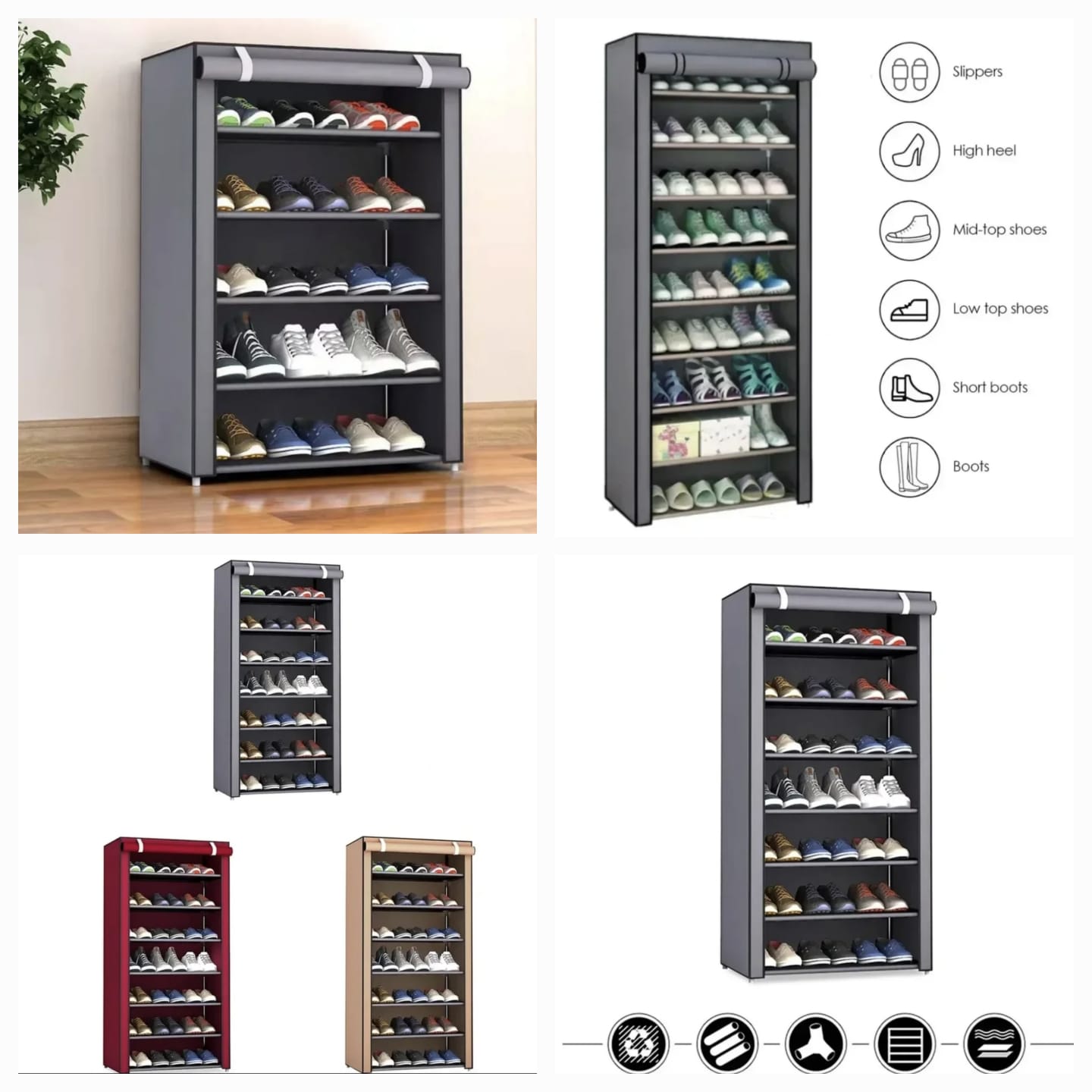 Non woven shoe rack