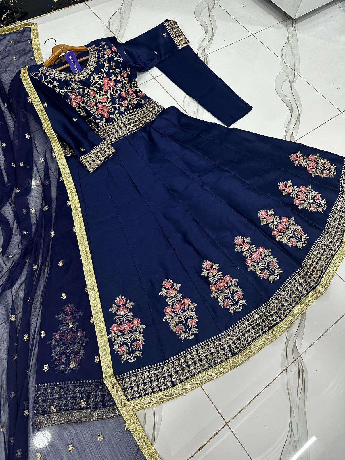 Heavy embroidered maxi