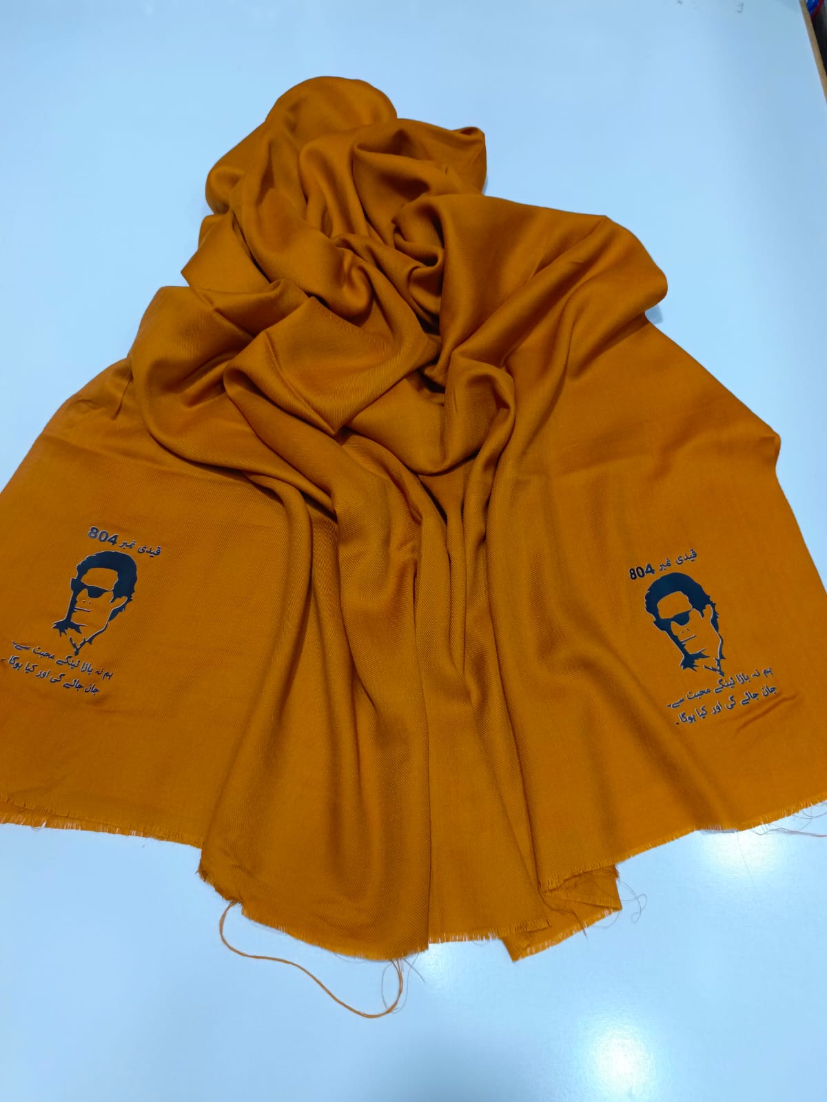 Qaidi # 804 Imran Khan Logo Shawls