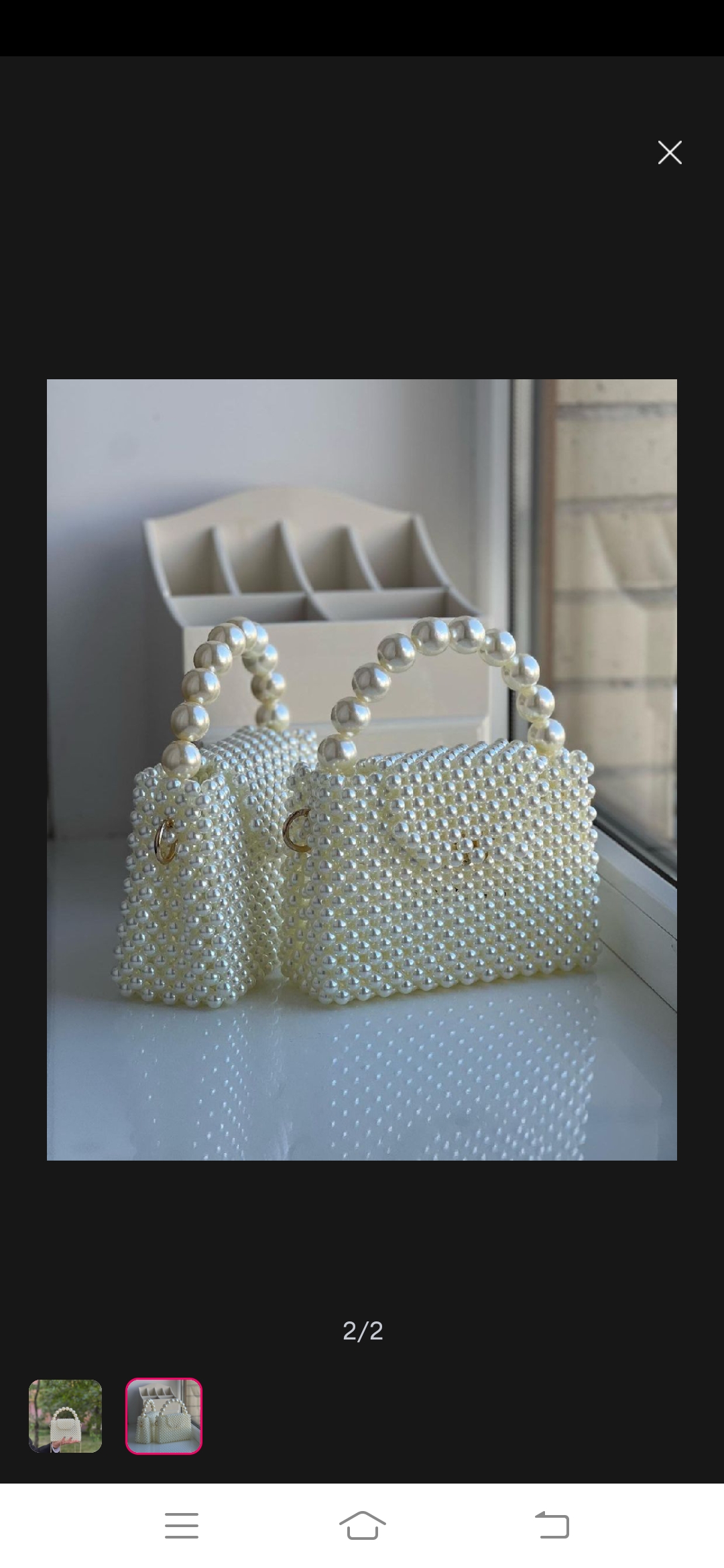 White pearls bag 🛍️ 1