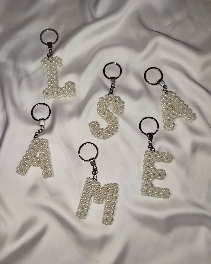 Beaded Keychain alphabets