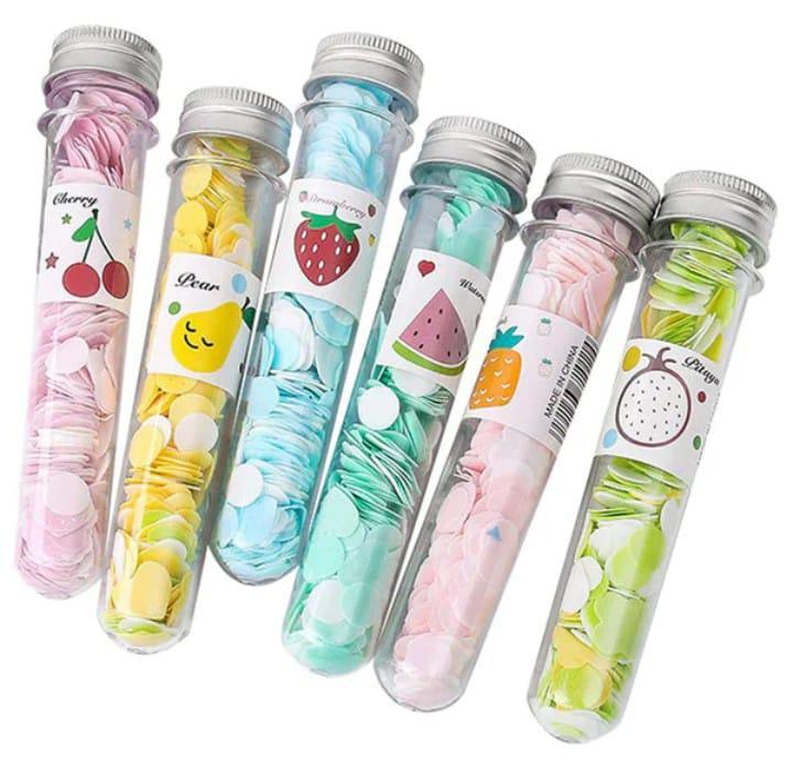 2 Pcs Mini Bottle Fruity Paper Soap Compact Tissue Soap for Travel
