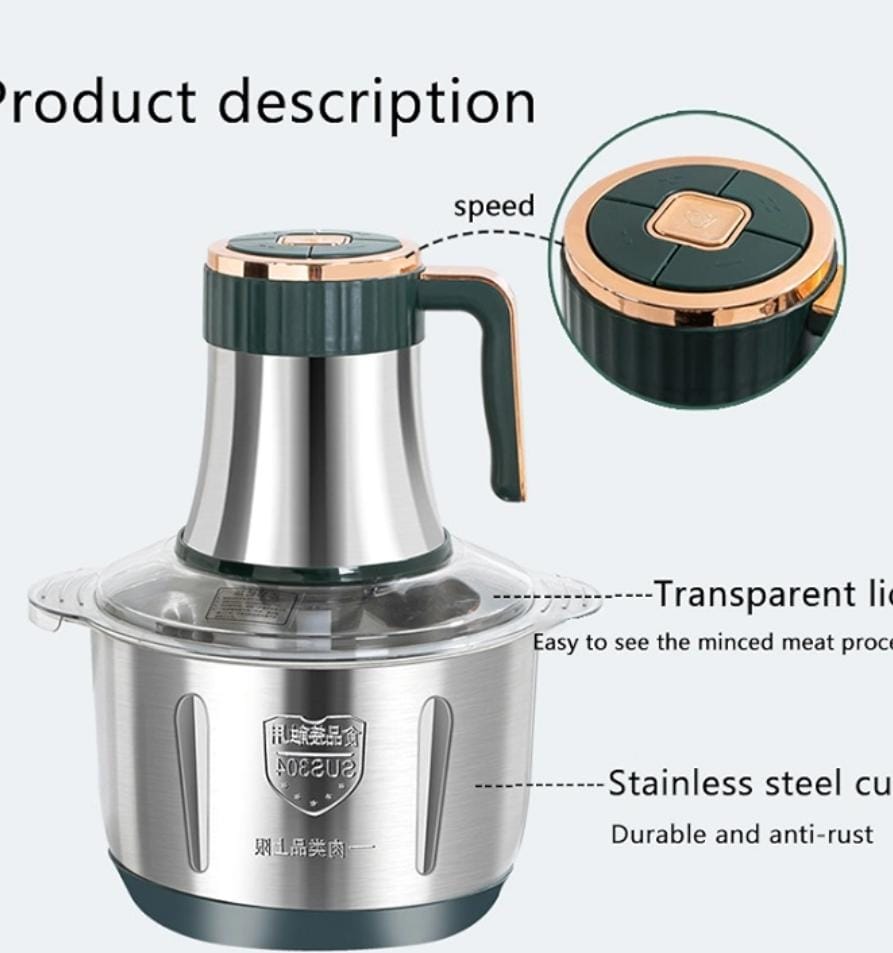 SL - 2022  250W Electric Silver Crest 4 in1 Multifunctional 2 Liters Meat  Chopper