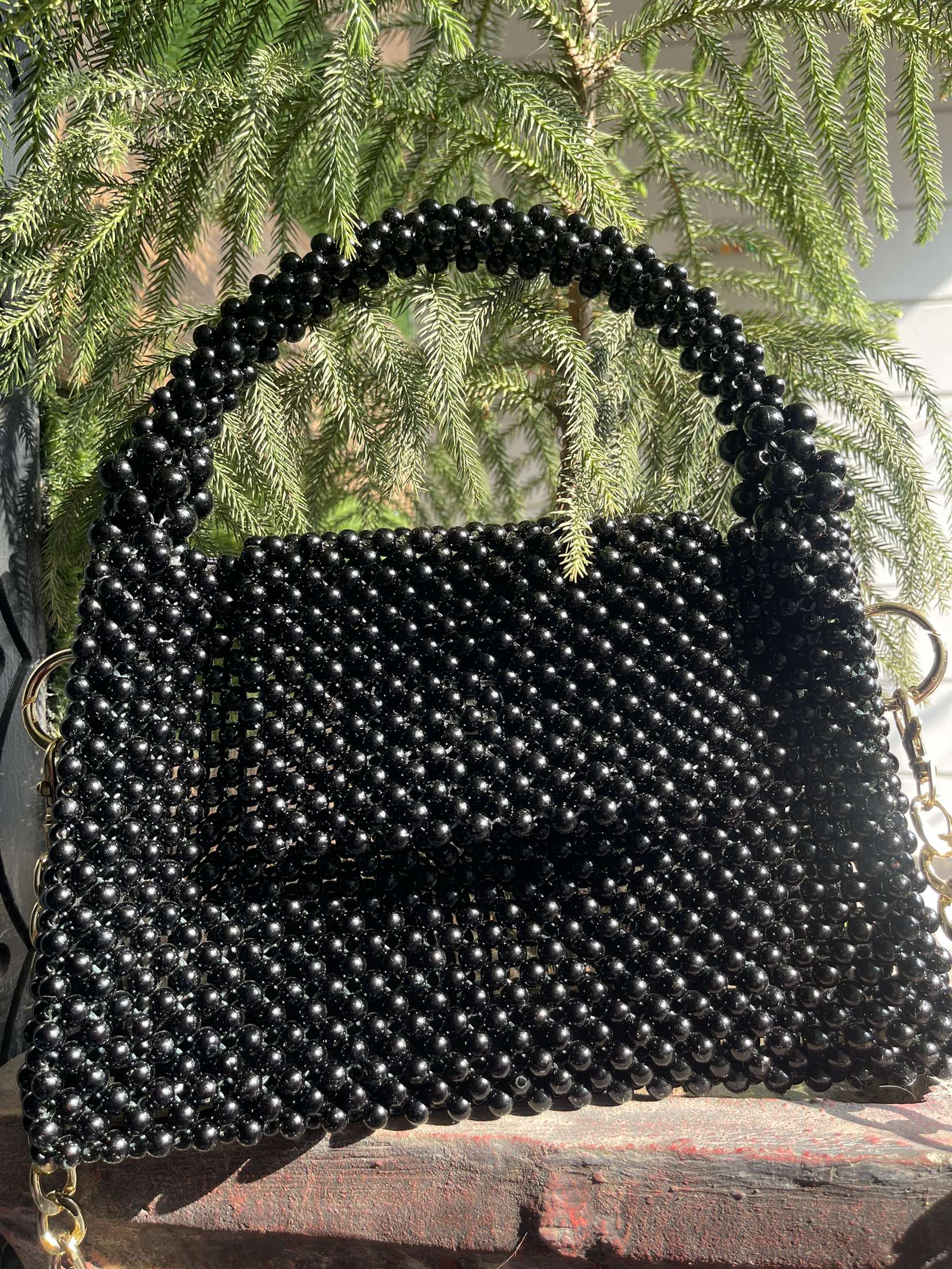 Black crystal bag 👛👜