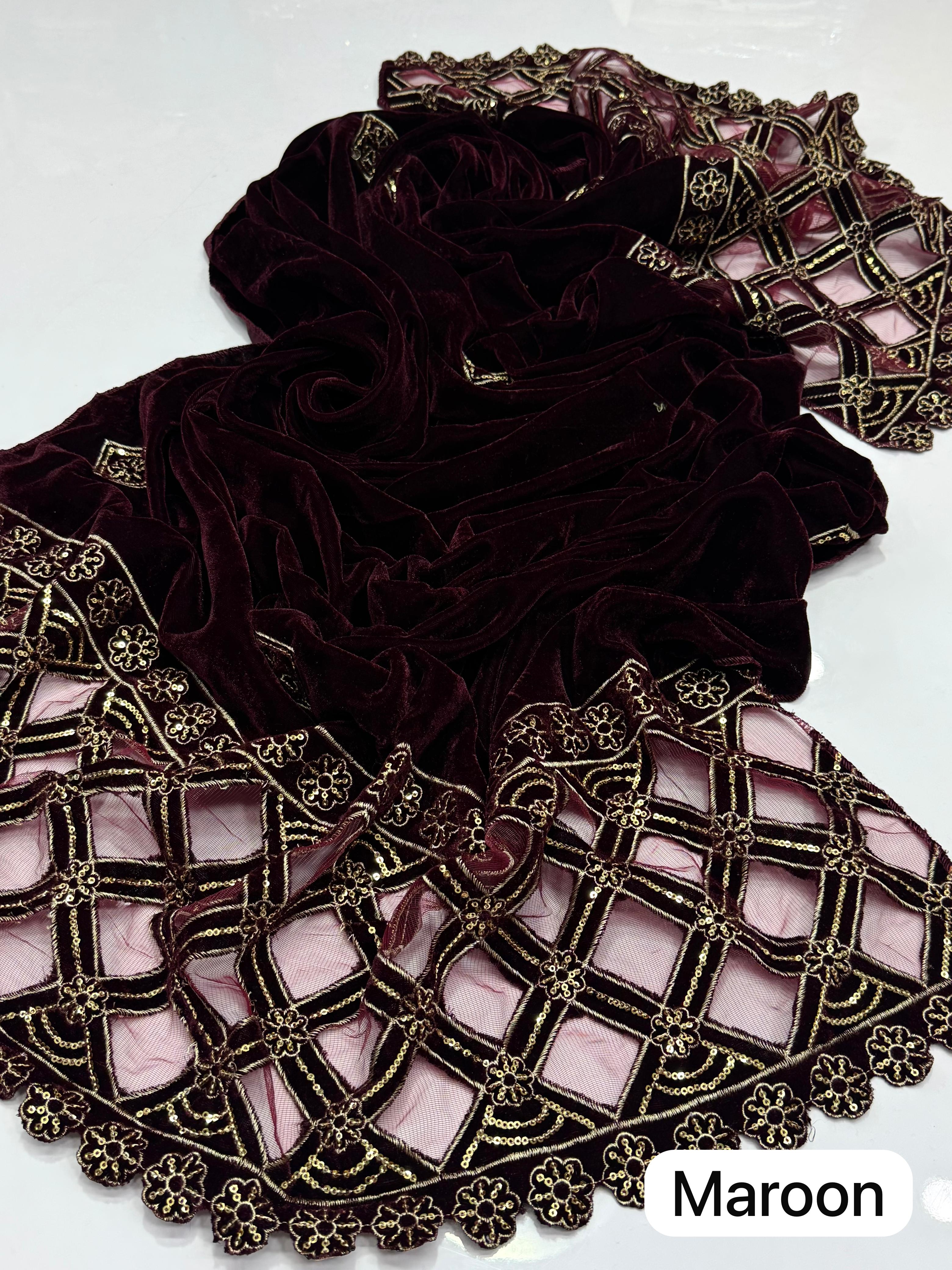 Cutwork Velvet Shawls