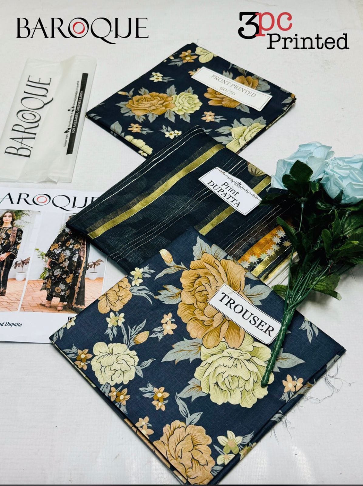 3 PC unstitched dress