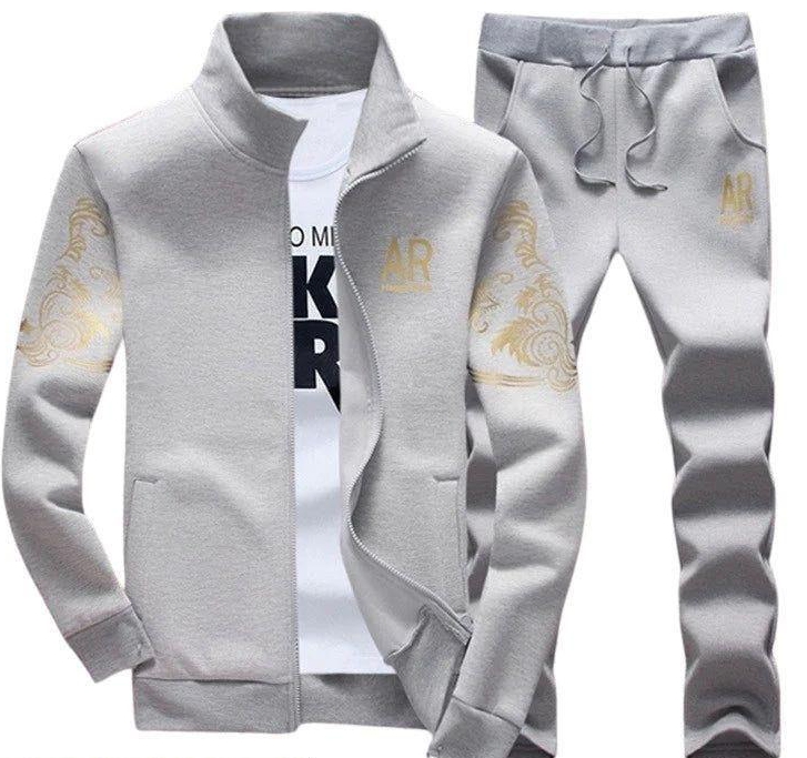 2 pice Man,s fleece Printed Treak suit