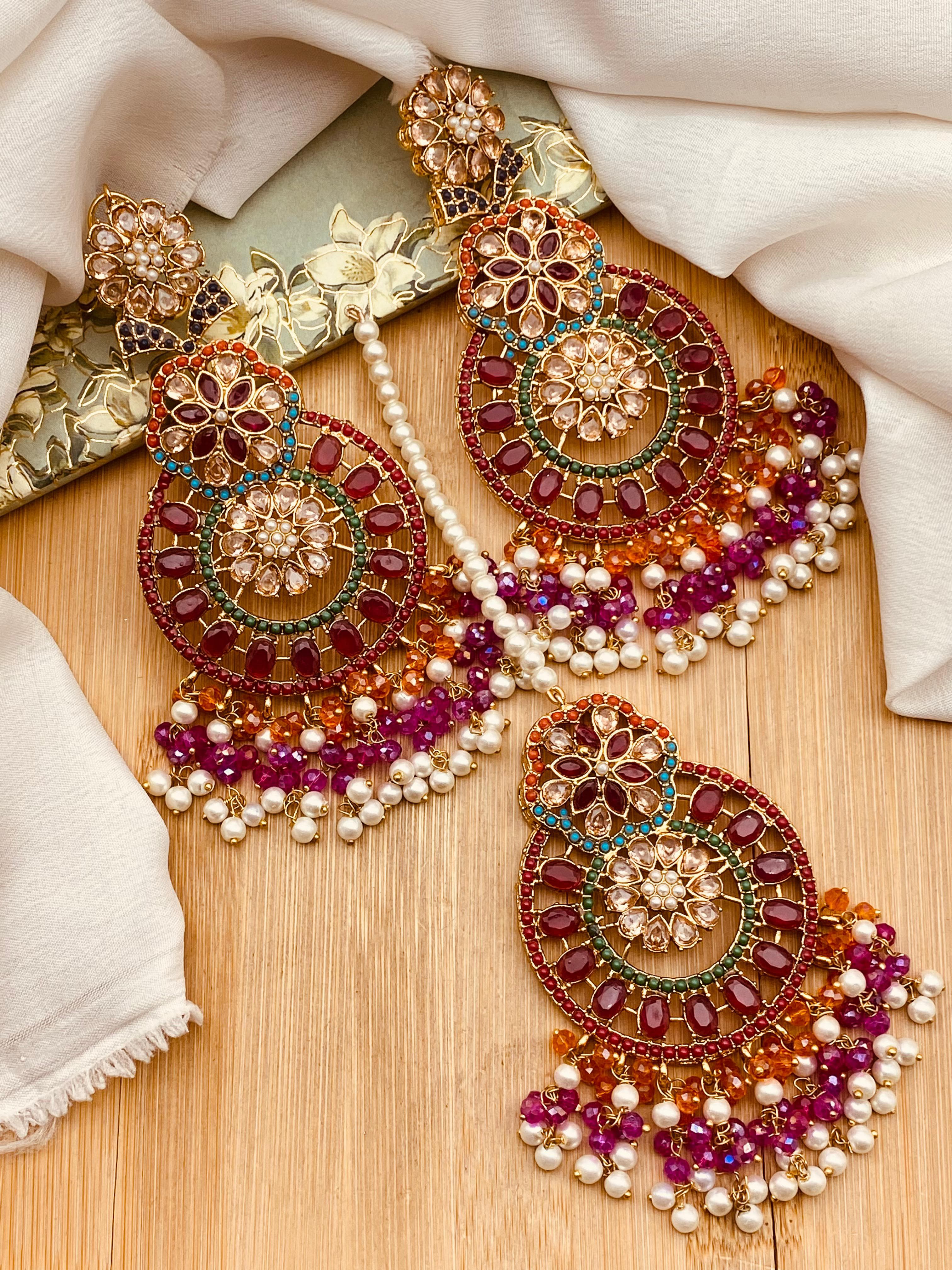 Nauratan Teeka & Earrings