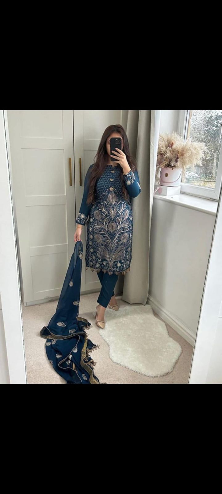 New Arrival 😇 *_BAREEZE HIT CODE NEW TRENDING ARTICLE*  Fabric: 3Pc *Lawn With Bamber Chiffon EMB D