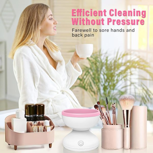 Electric Makeup Brush Cleaner Machine - Automatic | USB Rechargeable & Gentle on Bristles | Random C