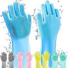 Reusable Silicone Gloves With Wash Scrubber