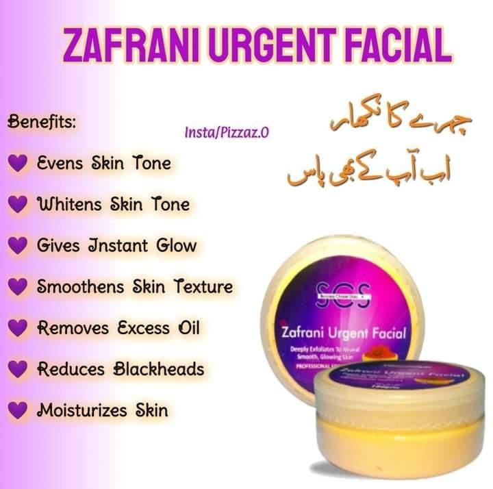 Zafrani urgent facial