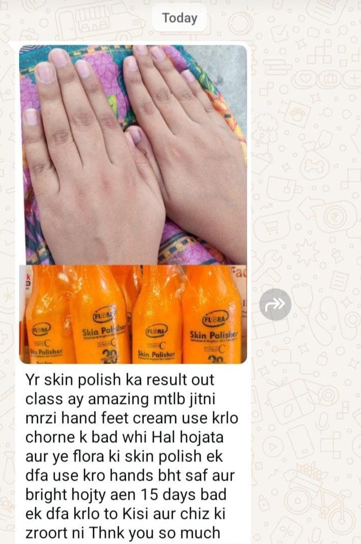 Customer feedback after use Flora international harble prudcts