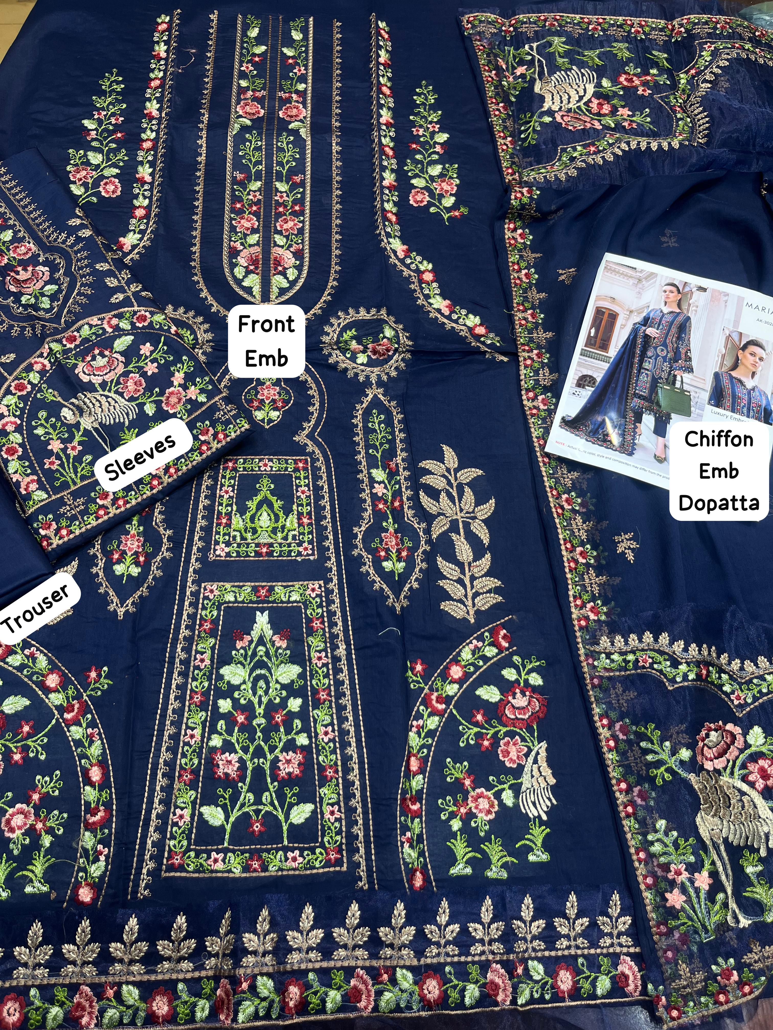 *PRESENTING MARIA.B.  BRAND TRENDING NEW ARRIVAL*  *New Arrival Special Eid Collection* FABRIC 3PC *