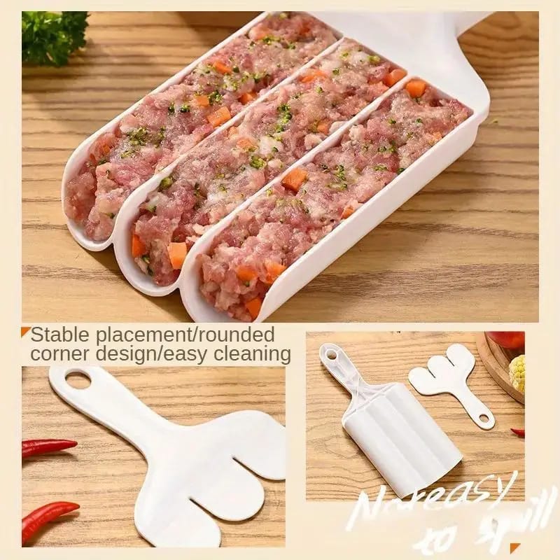 4-Row Meatball Maker - Easy Homemade Fish, Beef & Rice Balls for BBQs