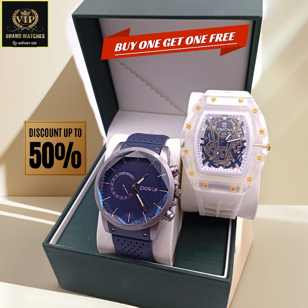 BUY ONE GATE ONE FREE  GENT'S POSITIF WATCH⏱️ DIAMOND CUT GLASS ✔️ GOOD QUALITY STRAP ✔️ WITH TRANSP