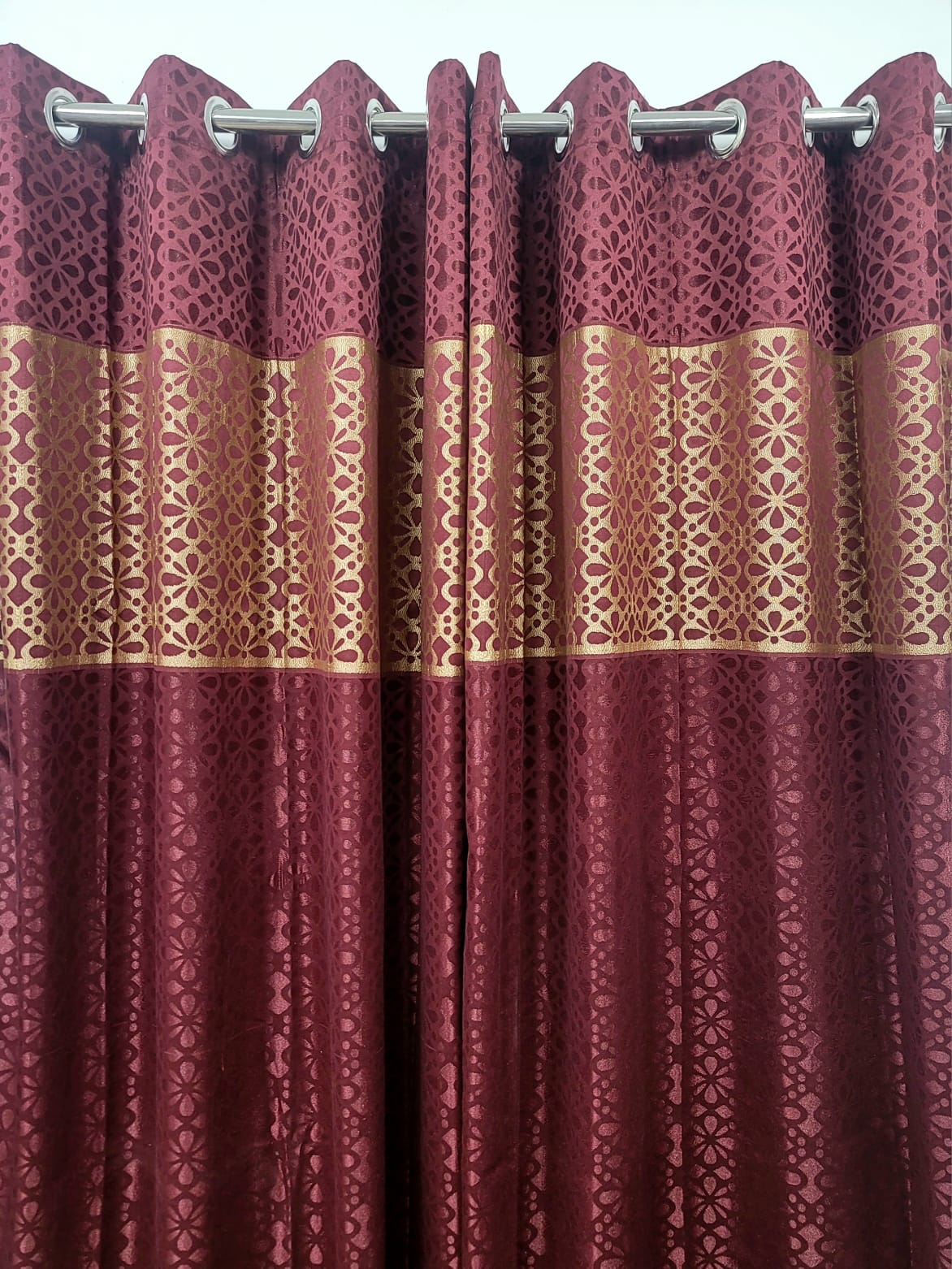 Jacaurd Silk Curtain   Fabric ::