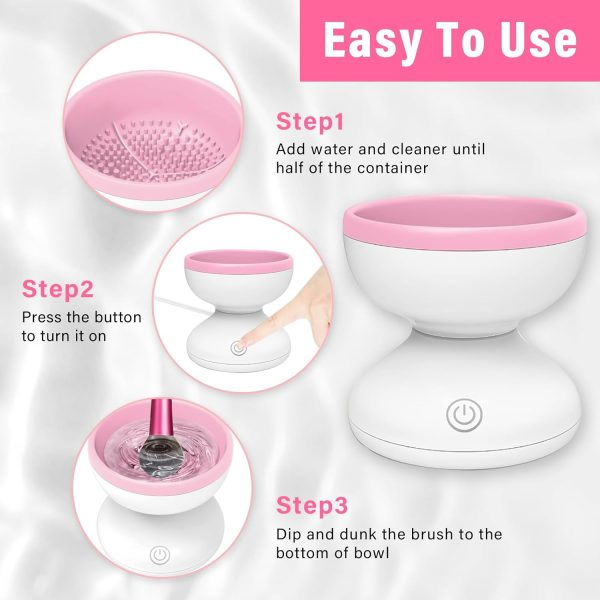 Electric Makeup Brush Cleaner Machine - Automatic | USB Rechargeable & Gentle on Bristles | Random C