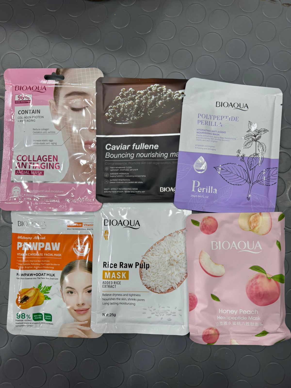 Face mask set of 6