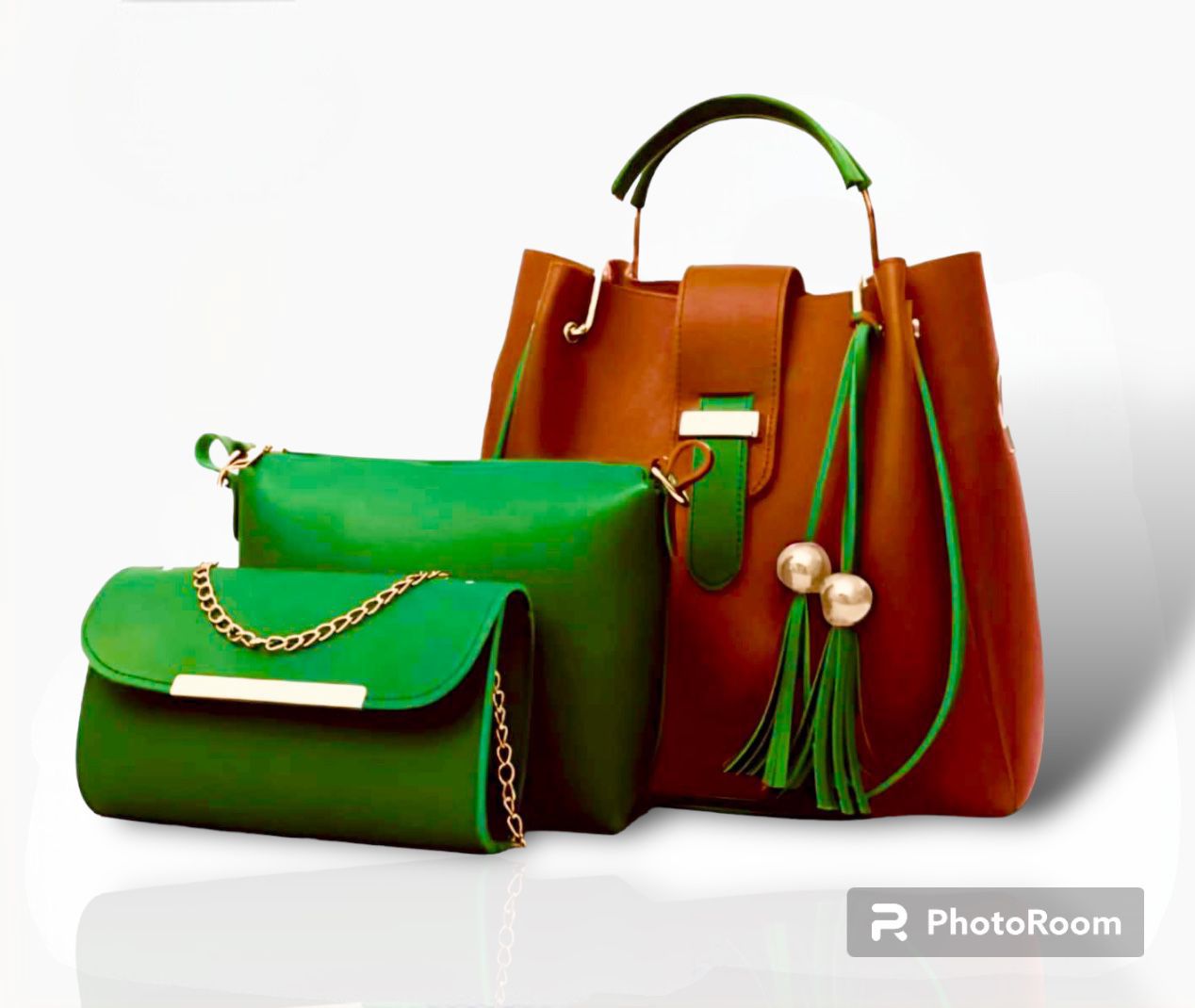 High quality soft leather bags set