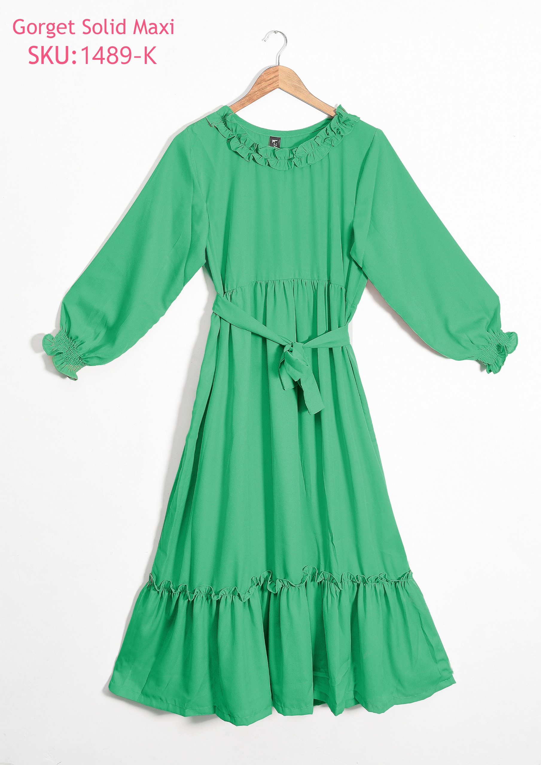 *Long Georgette step maxi