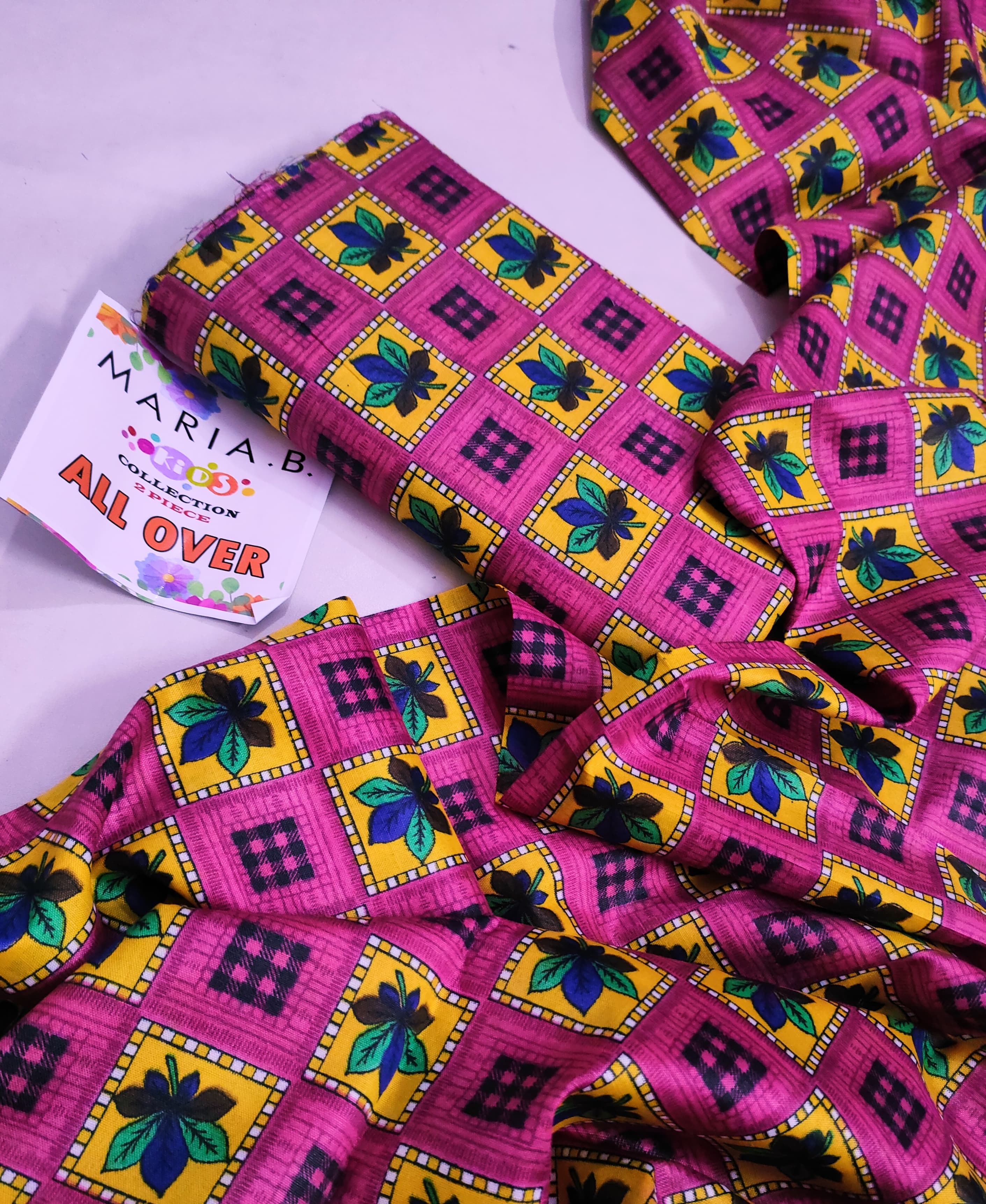 KIDS SWISS LAWN PRINTED ALL OVER 2 PC