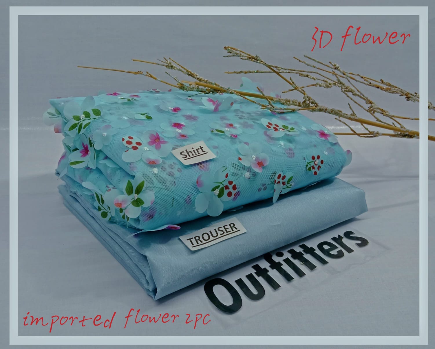 3d Imported flower 2pc