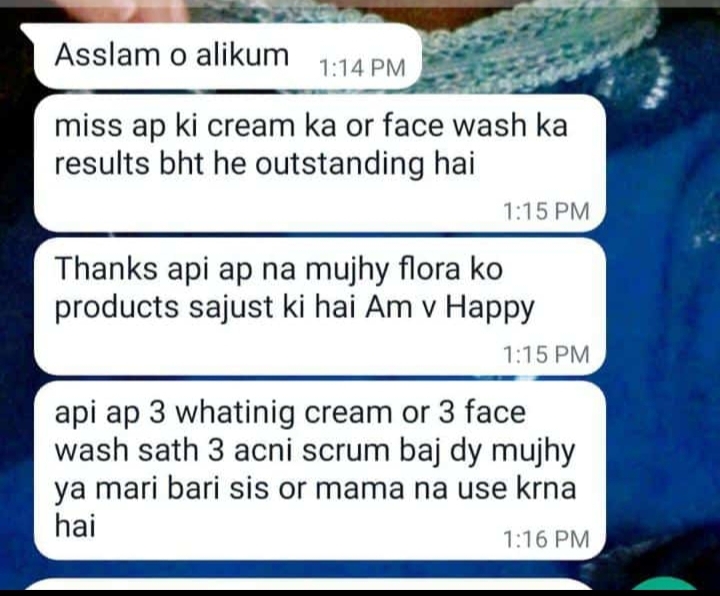 Customer feedback after use Flora international harble prudcts