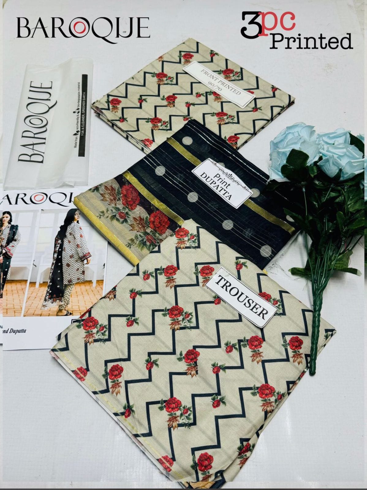 3 PC unstitched dress