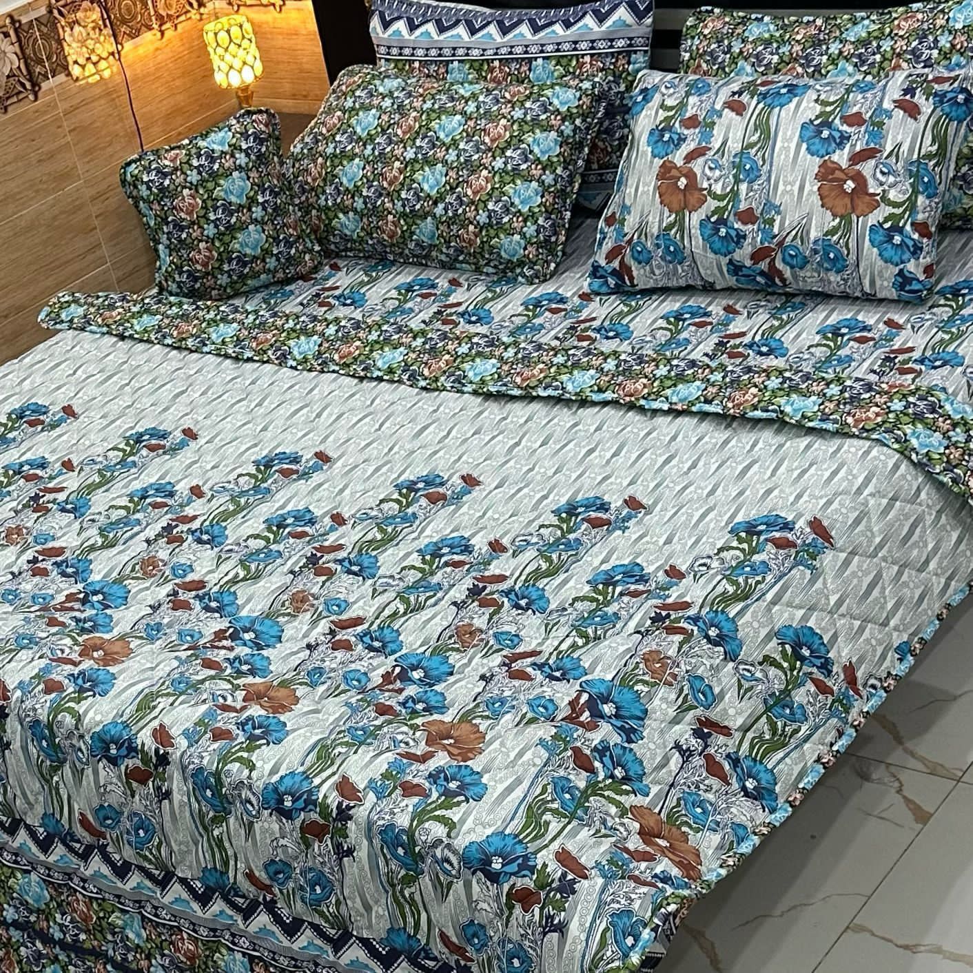 7Pc Printed Comforter Set